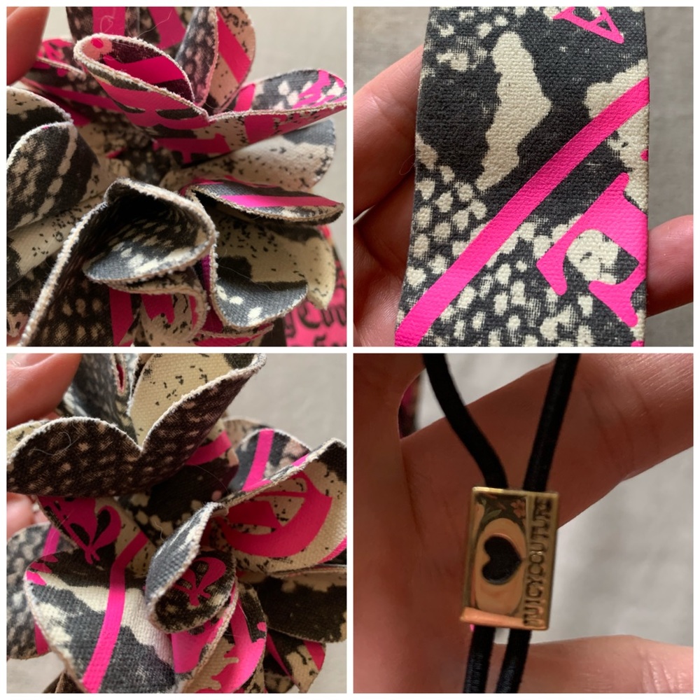 🖤💗 Y2K Juicy Couture Bow Headband Snakeskin - Picture 9 of 16